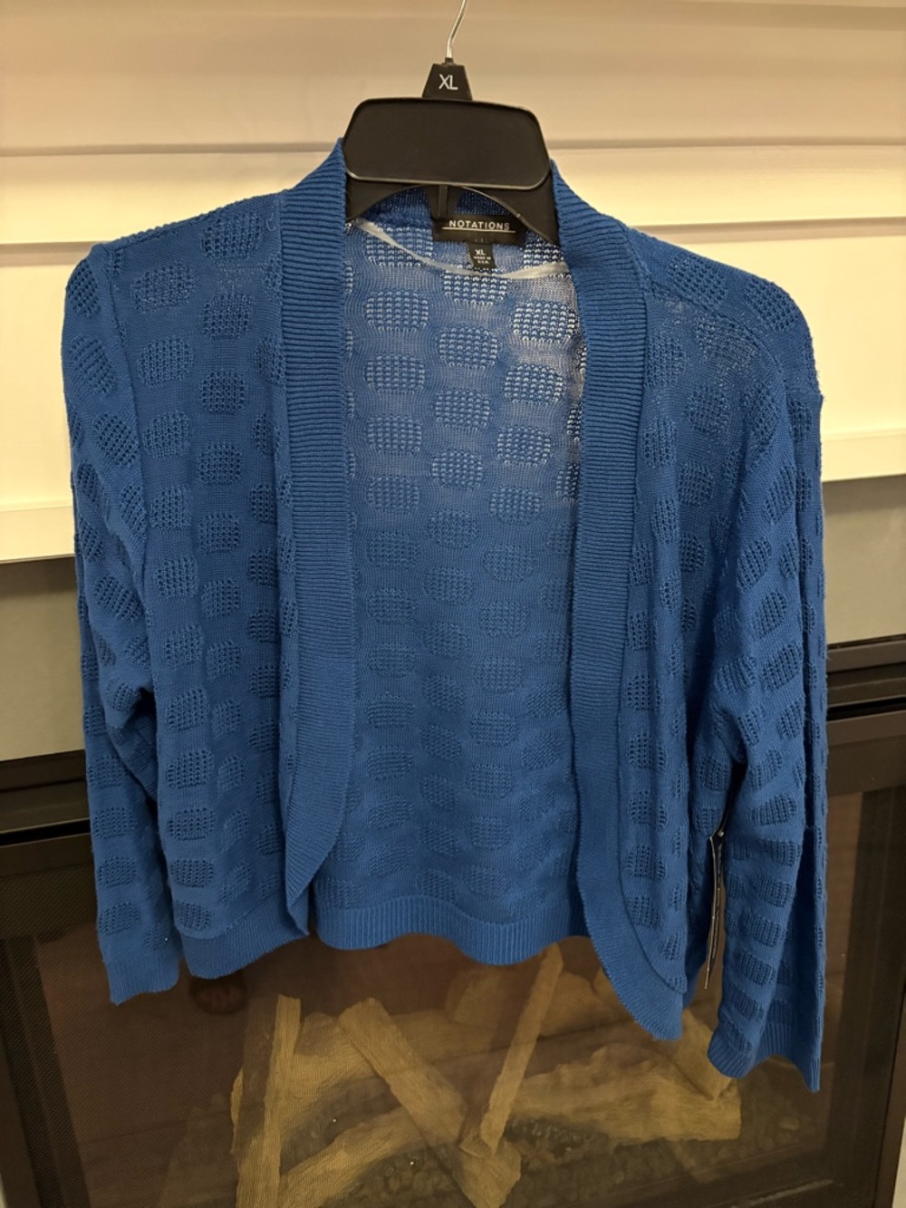 Notations Royal Blue Open-Front Knit Cardigan